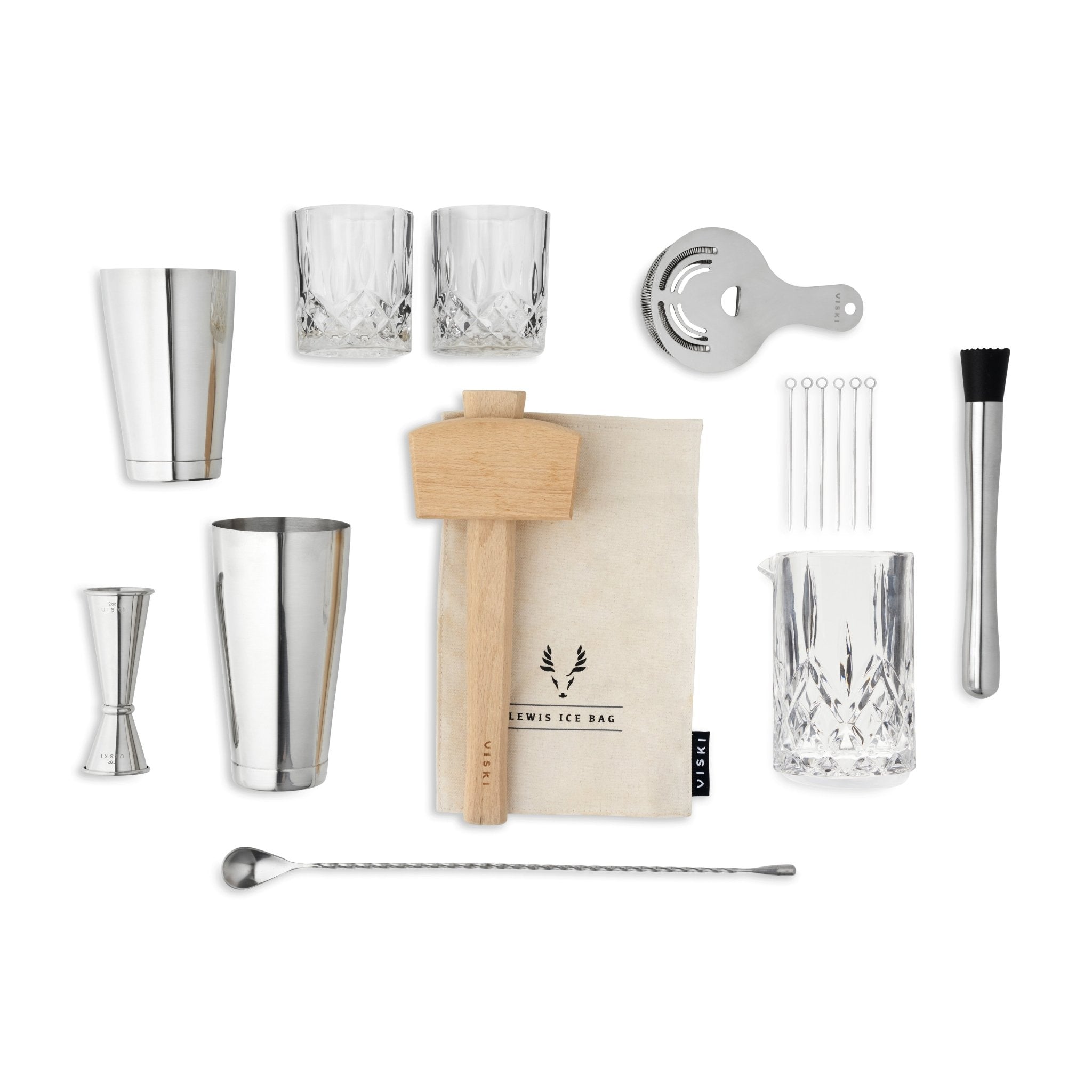 17 - Piece Stainless Steel Barware Set - Shop_nameViski