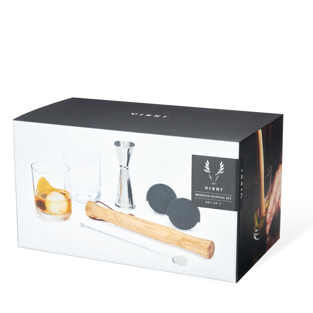 7 - Piece Professional Stainless Steel Muddled Barware Set - Shop_nameViski