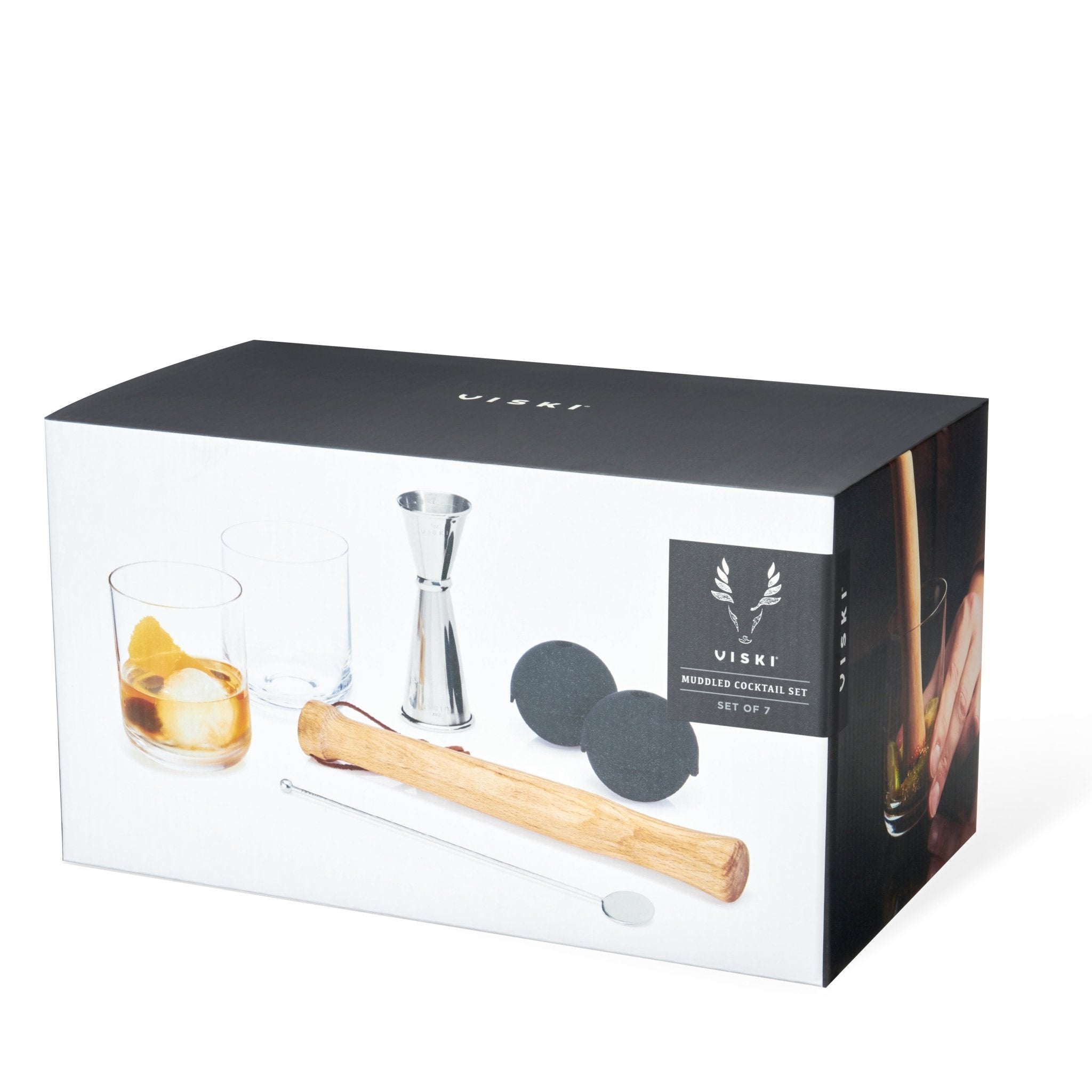7 - Piece Professional Stainless Steel Muddled Barware Set - Shop_nameViski