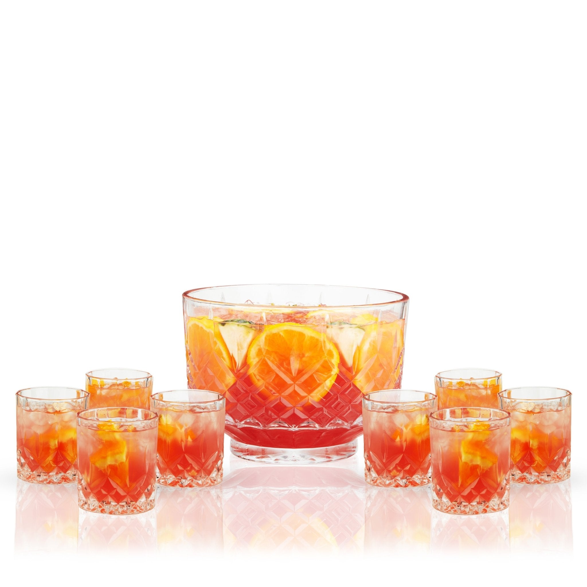 Admiral Crystal Punch Bowl and Tumbler Set - Shop_nameViski