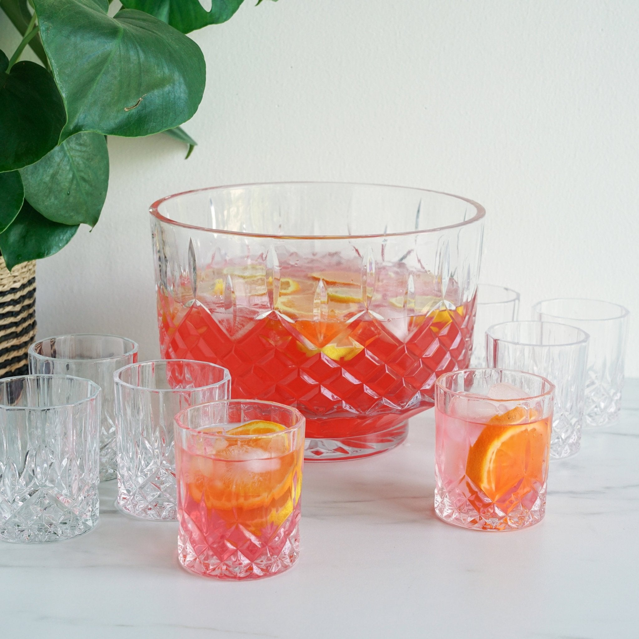 Admiral Crystal Punch Bowl and Tumbler Set - Shop_nameViski