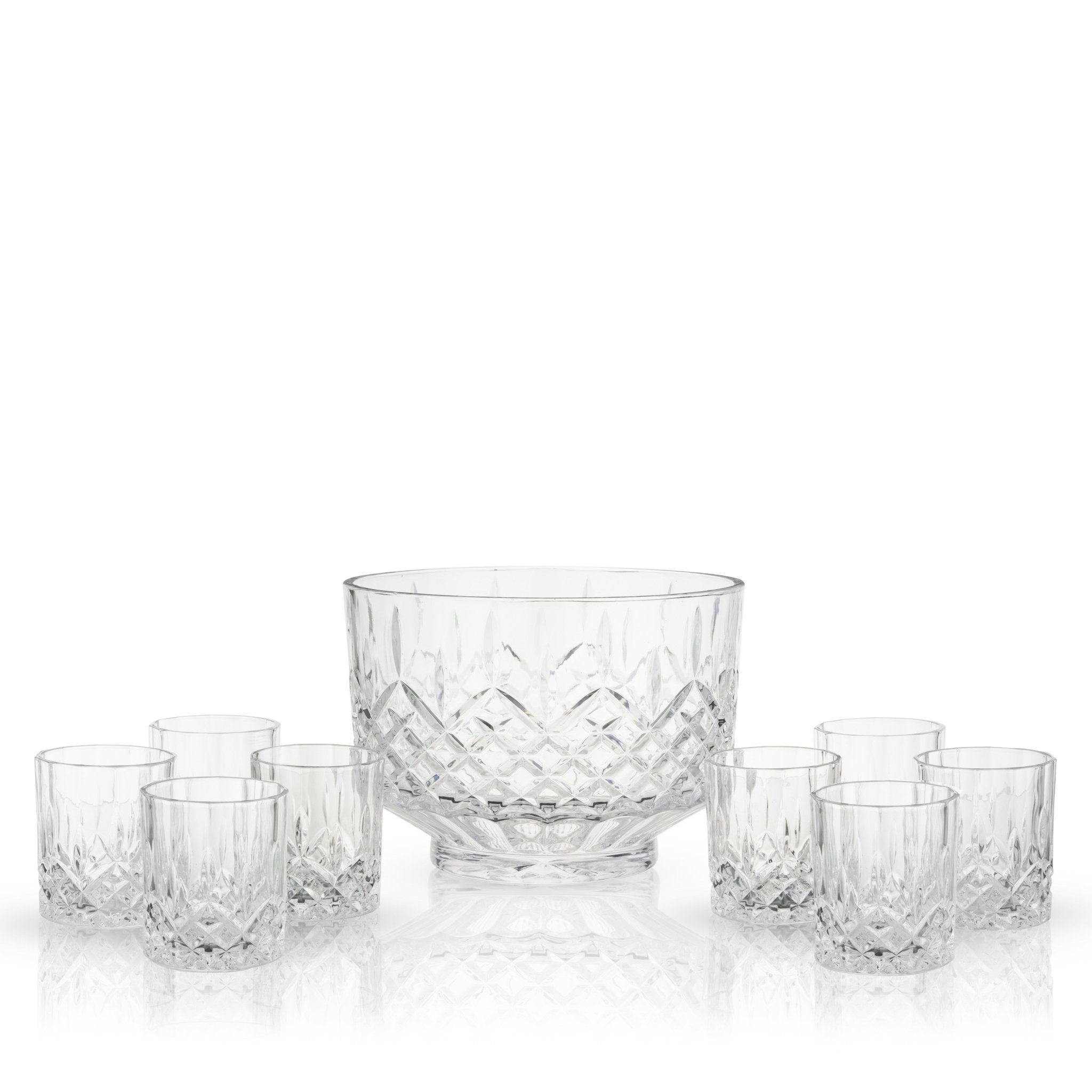 Admiral Crystal Punch Bowl and Tumbler Set - Shop_nameViski