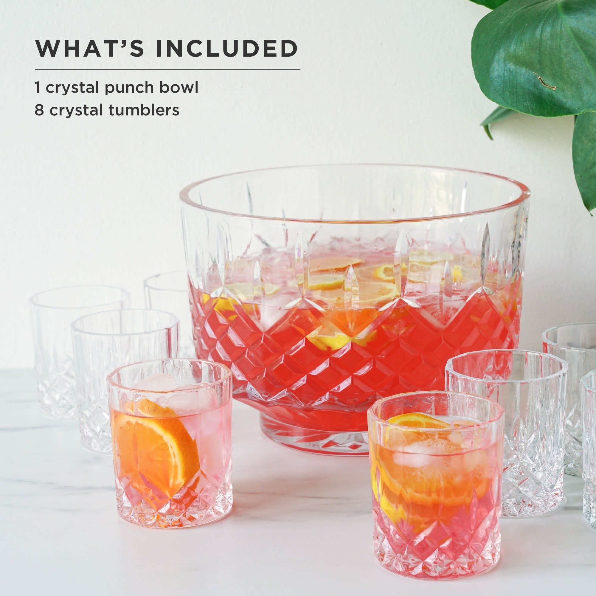 Admiral Crystal Punch Bowl and Tumbler Set - Shop_nameViski