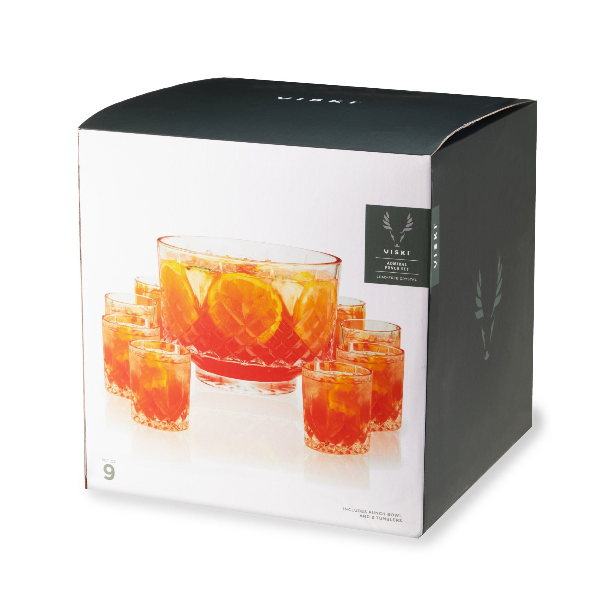 Admiral Crystal Punch Bowl and Tumbler Set - Shop_nameViski