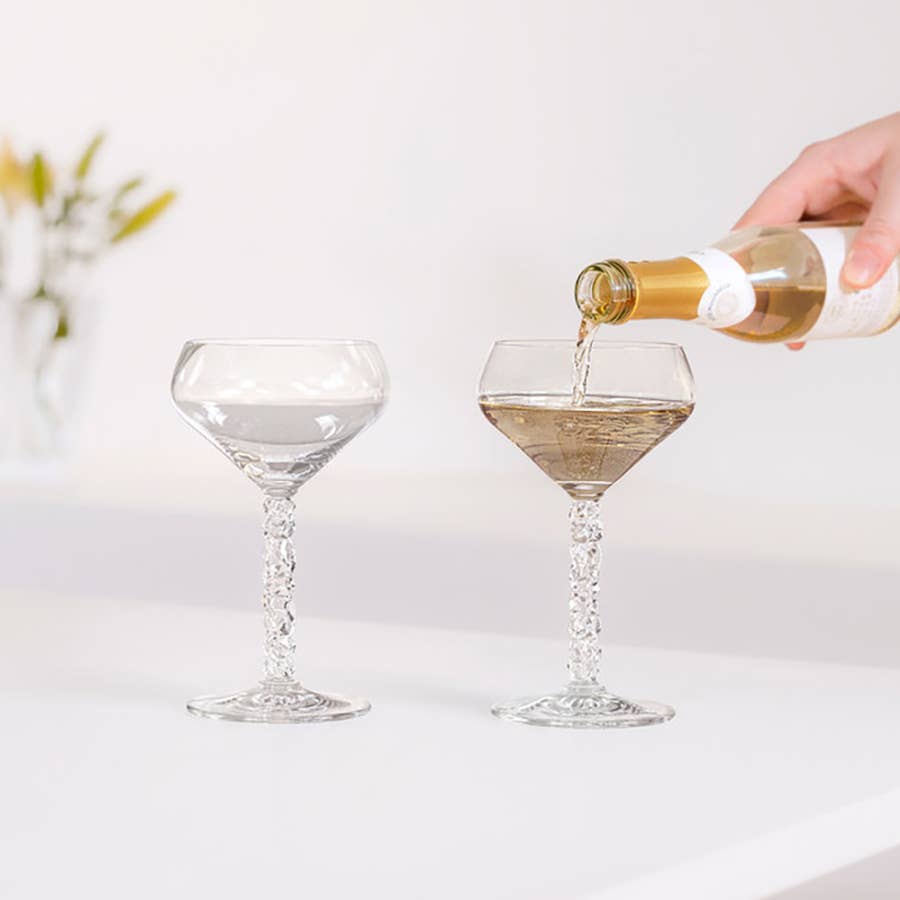 Carat Coupe - Set of 2: Modern Cut Crystal Elegance by Lena Bergström - Shop_nameOrrefors