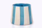 Ceramic Aqua Blue Stripe Coffee cup - 3.5 x 2.5 Inches ( Set of 4 ) - Shop_nameCasa Amarosa | Home Goods