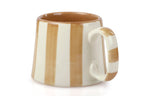 Ceramic Brown Stripe Coffee cup - 3.5 x 2.5 Inches ( Set of 4 ) - Shop_nameCasa Amarosa | Home Goods