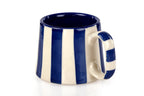 Ceramic Dark Blue Stripe Coffee cup - 3.5 x 2.5 Inches ( Set of 2 ) - Shop_nameCasa Amarosa | Home Goods