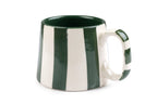 Ceramic Olive Stripe Coffee cup - 3.5 x 2.5 Inches (Set of 2) - Shop_nameCasa Amarosa | Home Goods