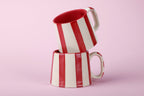 Ceramic Red Stripe Coffee cup - 3.5 x 2.5 Inches ( Set of 2 ) - Shop_nameCasa Amarosa | Home Goods