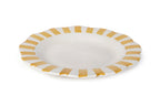 Ceramic Stripe Dinner Plate, Yellow - 10 x 10 x 1.25 Inches ( Set of 4 ) - Shop_nameCasa Amarosa | Home Goods