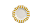 Ceramic stripe Salad Plate, Yellow - 8.25x 8.25 x 1.25 Inches ( Set of 2 ) - Shop_nameCasa Amarosa | Home Goods