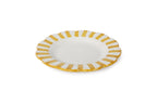 Ceramic stripe Salad Plate, Yellow - 8.25x 8.25 x 1.25 Inches ( Set of 2 ) - Shop_nameCasa Amarosa | Home Goods