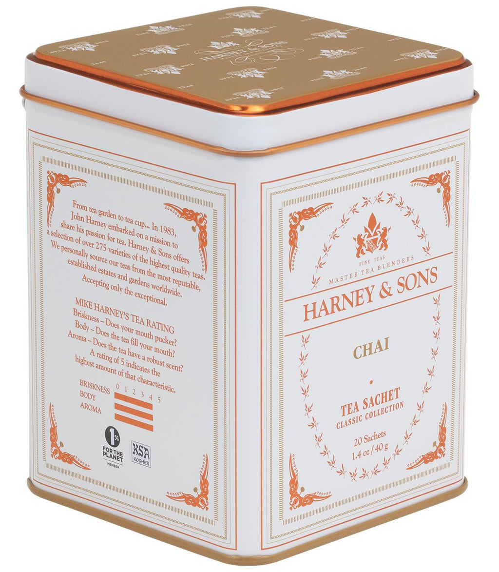 Chai, Classic Tin of 20 Sachets - dwellandremainHarney & Sons Fine Teas