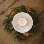 Christmas Fluted Soy Candle - Ribbed Glass Jar - 12 oz - Shop_nameSweet Water Decor