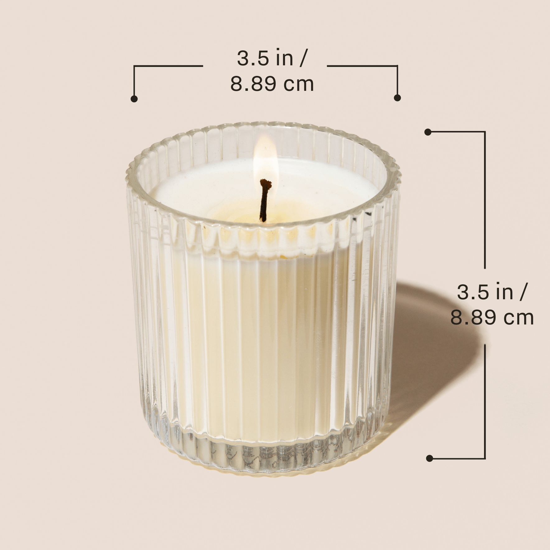 Christmas Fluted Soy Candle - Ribbed Glass Jar - 12 oz - Shop_nameSweet Water Decor
