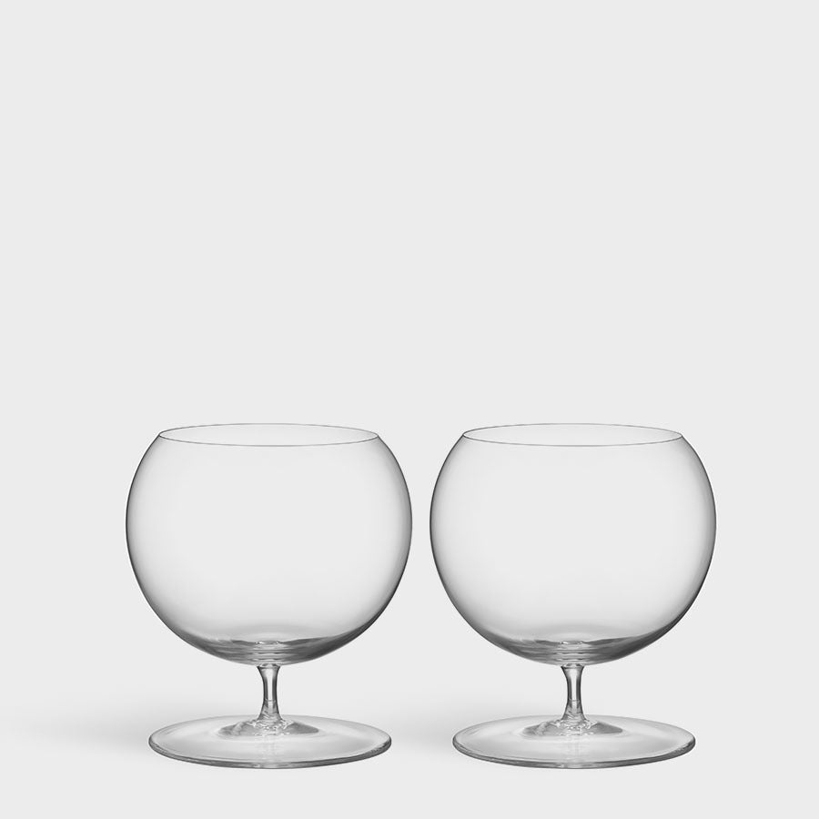 Geometry Cognac Set of 2: Sculptural Sophistication for Cognac - dwellandremainOrrefors