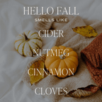 Hello Fall Soy Candle - Amber Glass Pumpkin Jar - 20 oz - Shop_nameSweet Water Decor