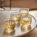 Kira Small Glass Cups - set of 4 - dwellandremainFleck