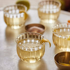 Kira Small Glass Cups - set of 4 - dwellandremainFleck