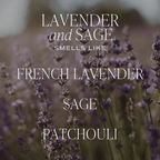 Lavender and Sage Soy Candle - Tinted Glass Jar - 12 oz - Shop_nameSweet Water Decor