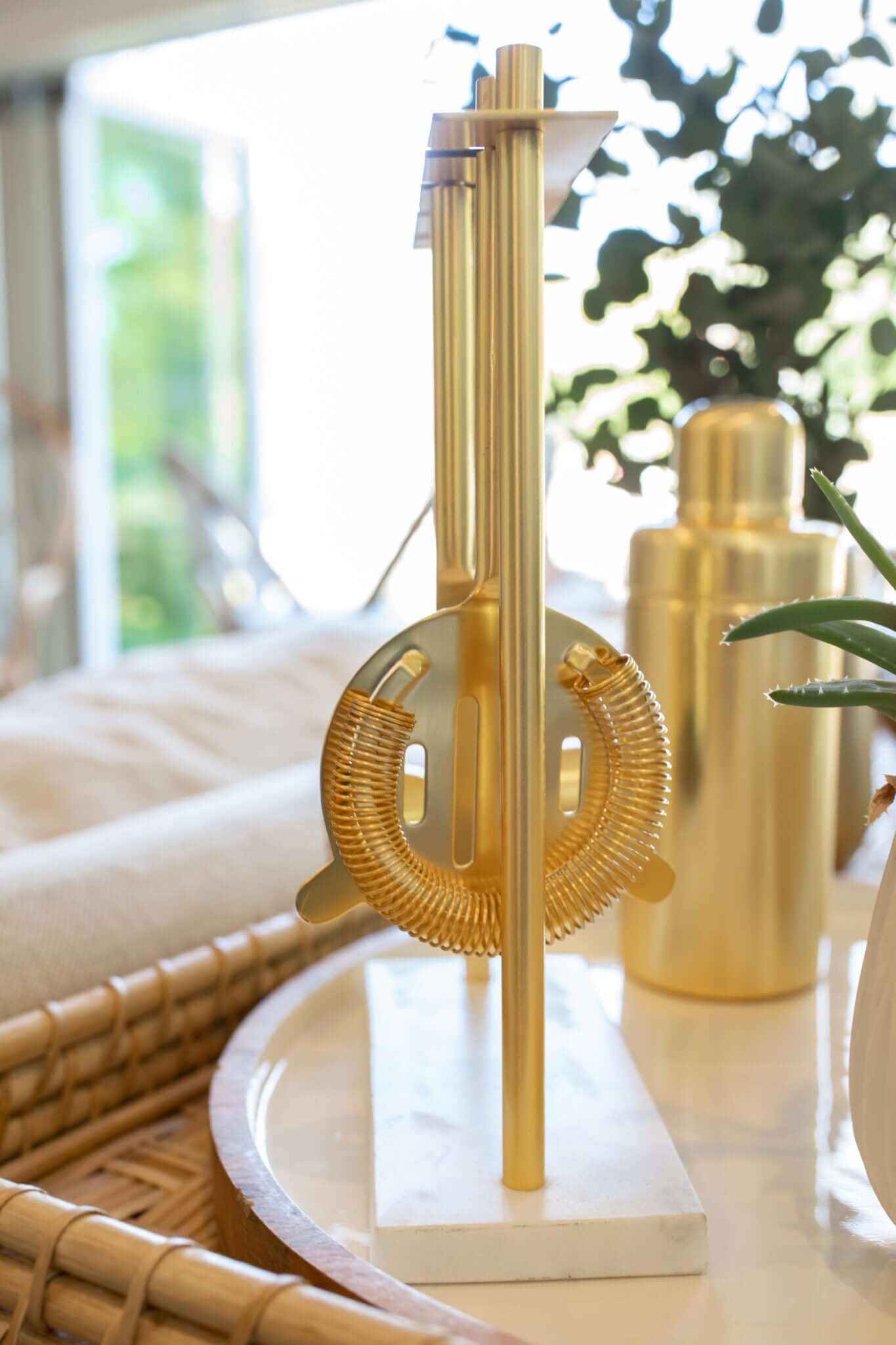 Luxe Gold Cocktail Shaker Set – Elevate Your Home Bar with be HOME - dwellandremainbe HOME