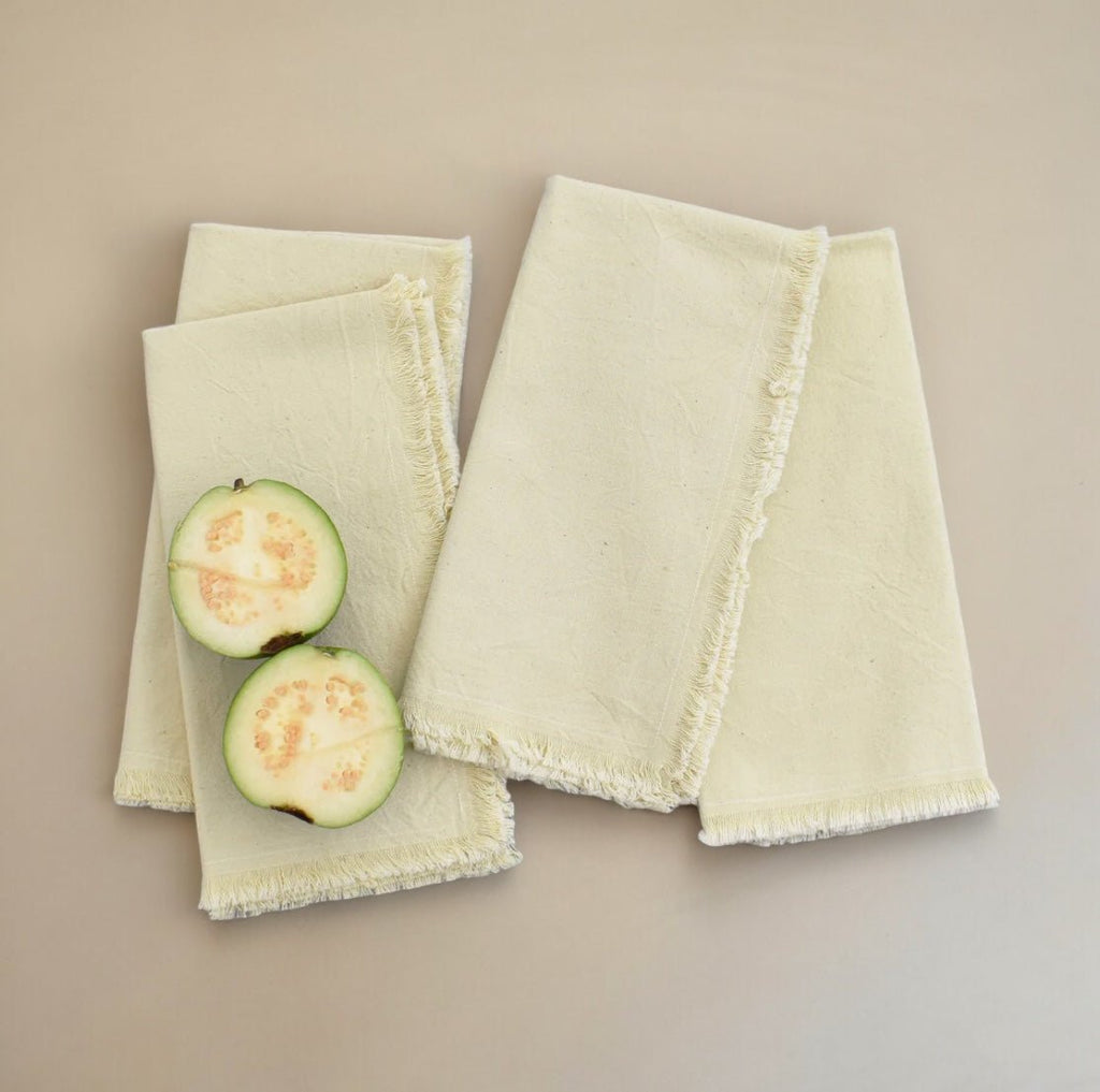 Natural Ivory Napkins (Set of 4) by CECILIADENADIE studio - dwellandremainMESO
