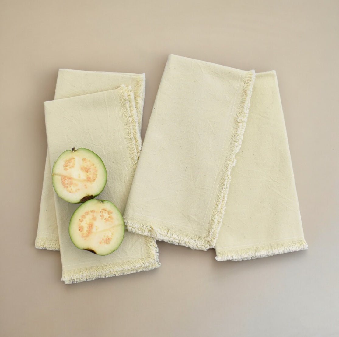 Natural Ivory Napkins (Set of 4) by CECILIADENADIE studio - dwellandremainMESO