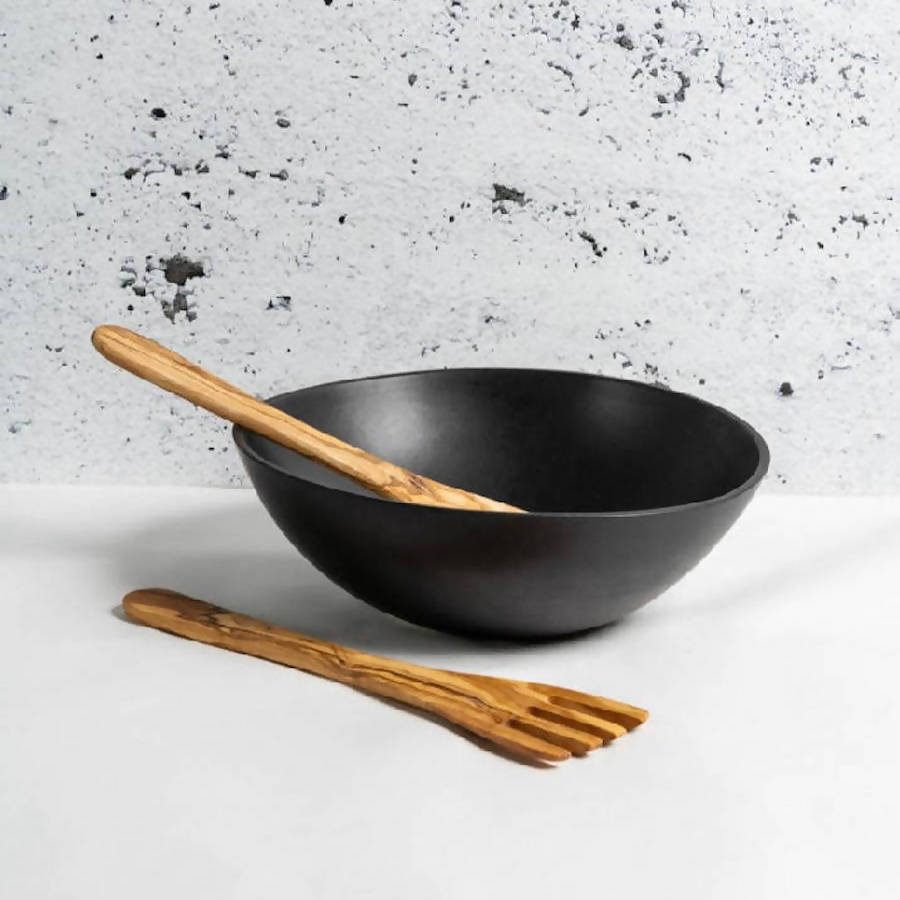 Olive Wood Serving Spatula Forks - Pair - dwellandremainGHARYAN Stoneware & More North America