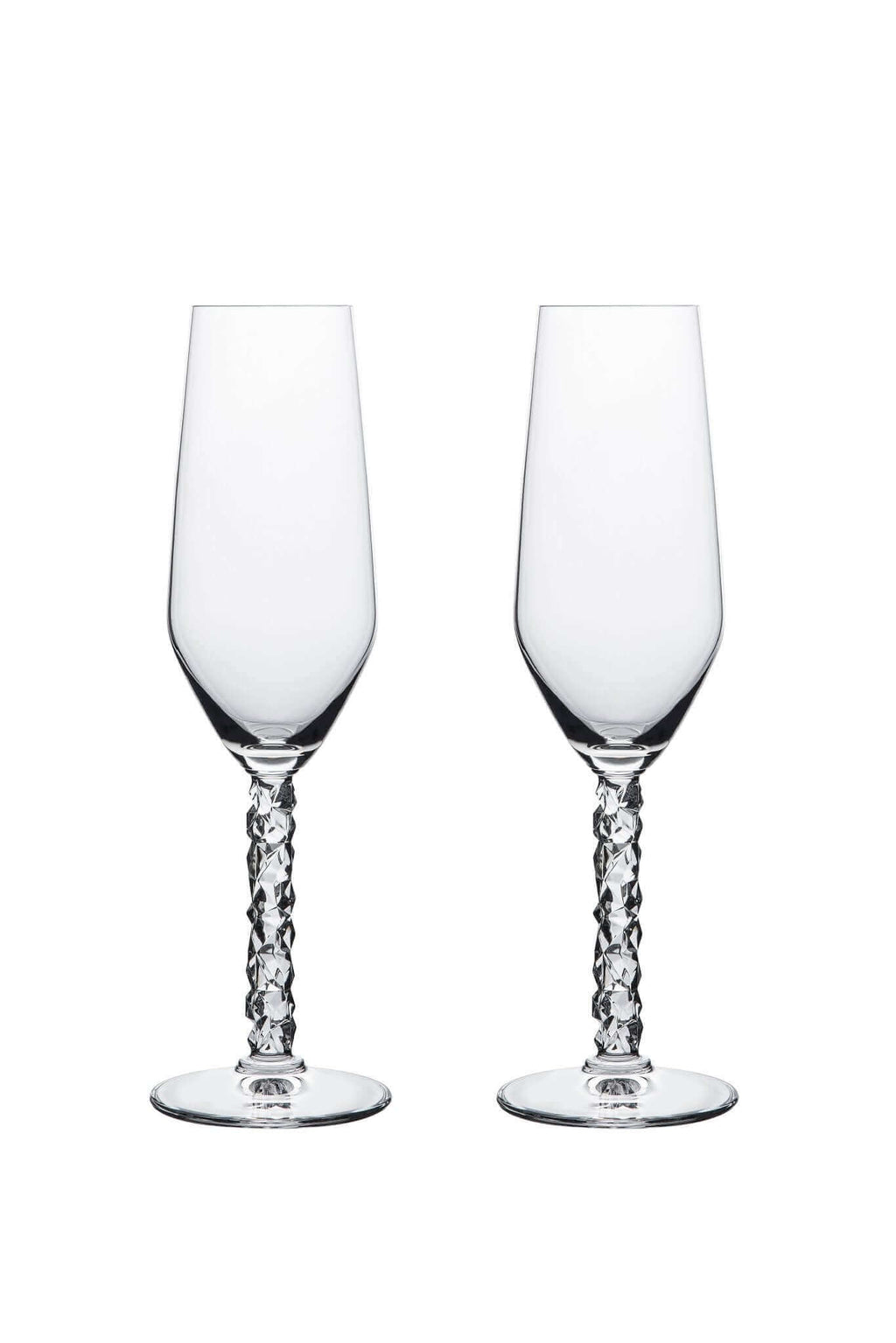Orrefors Carat Champagne Flutes (8oz): Luminous Elegance by Lena Bergström - dwellandremainOrrefors