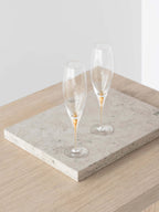 Orrefors Intermezzo Gold Champagne Flutes (7oz): Celebrate in Style - dwellandremainOrrefors