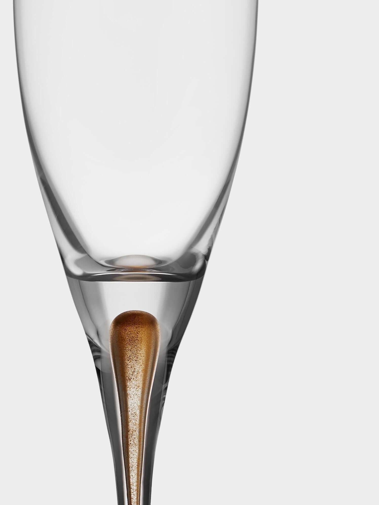 Orrefors Intermezzo Gold Champagne Flutes (7oz): Celebrate in Style - dwellandremainOrrefors