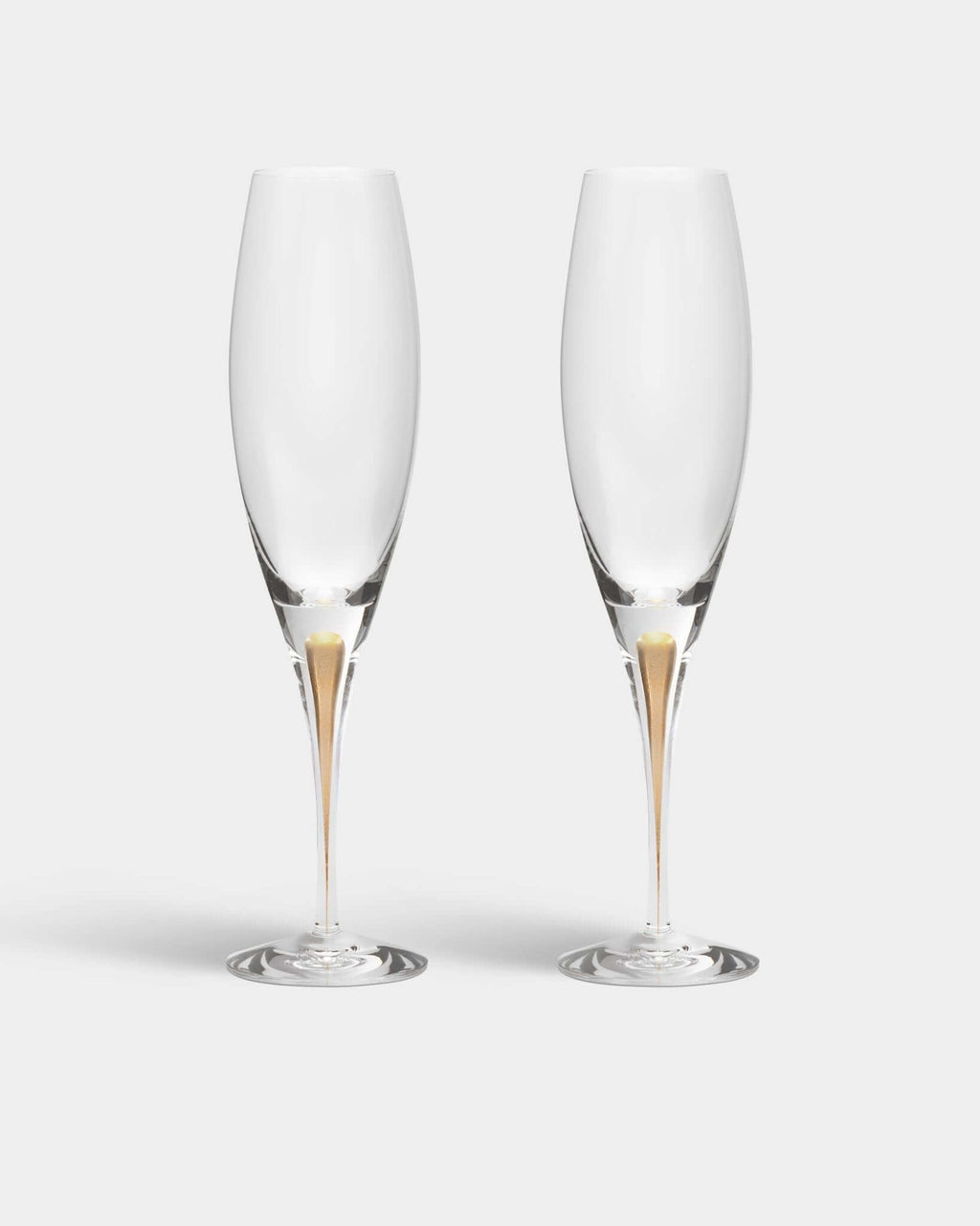 Orrefors Intermezzo Gold Champagne Flutes (7oz): Celebrate in Style - dwellandremainOrrefors