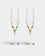 Orrefors Intermezzo Gold Champagne Flutes (7oz): Celebrate in Style - dwellandremainOrrefors