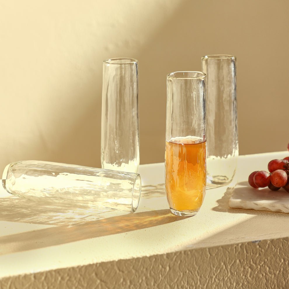 Pebbled Stemless Flutes - Set of 4 - Shop_namePowered by People