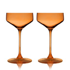 Reserve Nouveau Crystal Coupe Glasses in Amber Set of 2 - Shop_nameViski