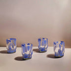 S/4 Marta Stackable Glass Blue & Clear - dwellandremainPowered by People