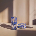 S/4 Marta Stackable Glass Blue & Clear - dwellandremainPowered by People
