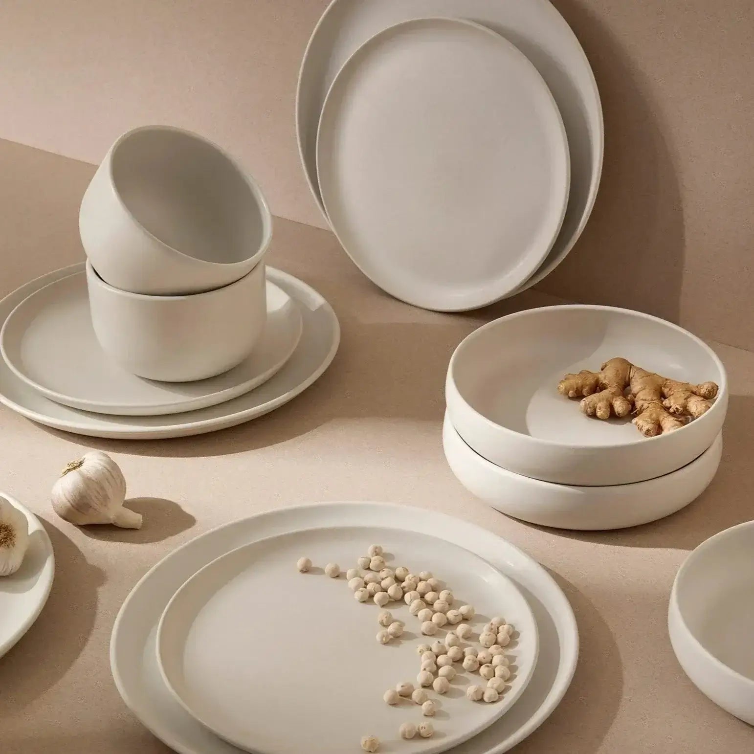 S/4 Tunisian Bowl - Matte White - dwellandremainGHARYAN Stoneware & More North America