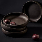 S/4 Tunisian Pasta Bowls - Matte Black - dwellandremainGHARYAN Stoneware & More North America