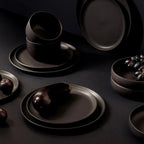 S/4 Tunisian Pasta Bowls - Matte Black - dwellandremainGHARYAN Stoneware & More North America