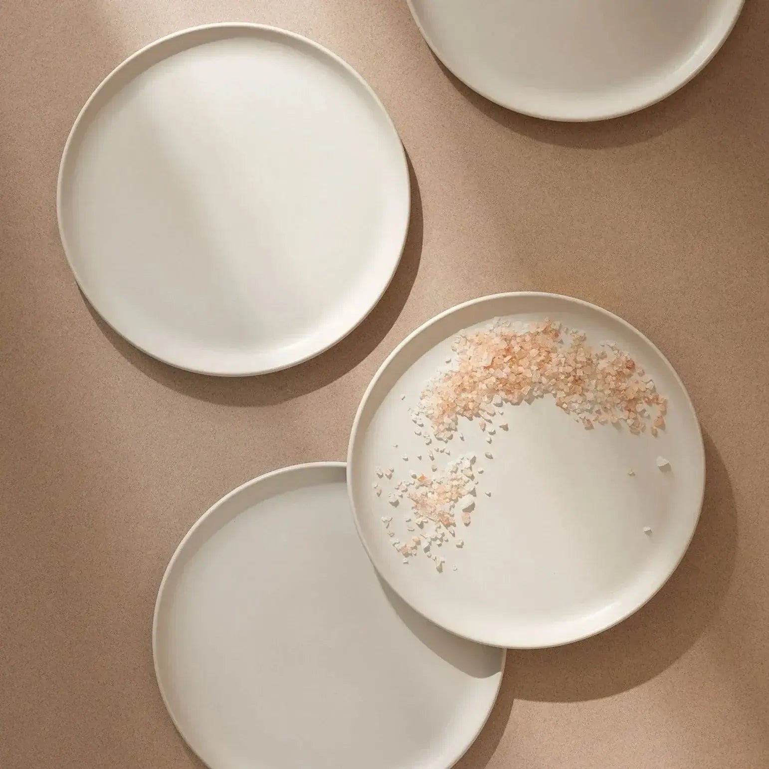 S/4 Tunisian Side Plate - Matte White - dwellandremainGHARYAN Stoneware & More North America