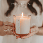 Sandalwood Rose Soy Candle - Tinted Glass Jar - 12 oz - Shop_nameSweet Water Decor