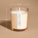 Sandalwood Rose Soy Candle - Tinted Glass Jar - 12 oz - Shop_nameSweet Water Decor