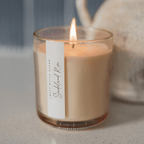 Sandalwood Rose Soy Candle - Tinted Glass Jar - 12 oz - Shop_nameSweet Water Decor