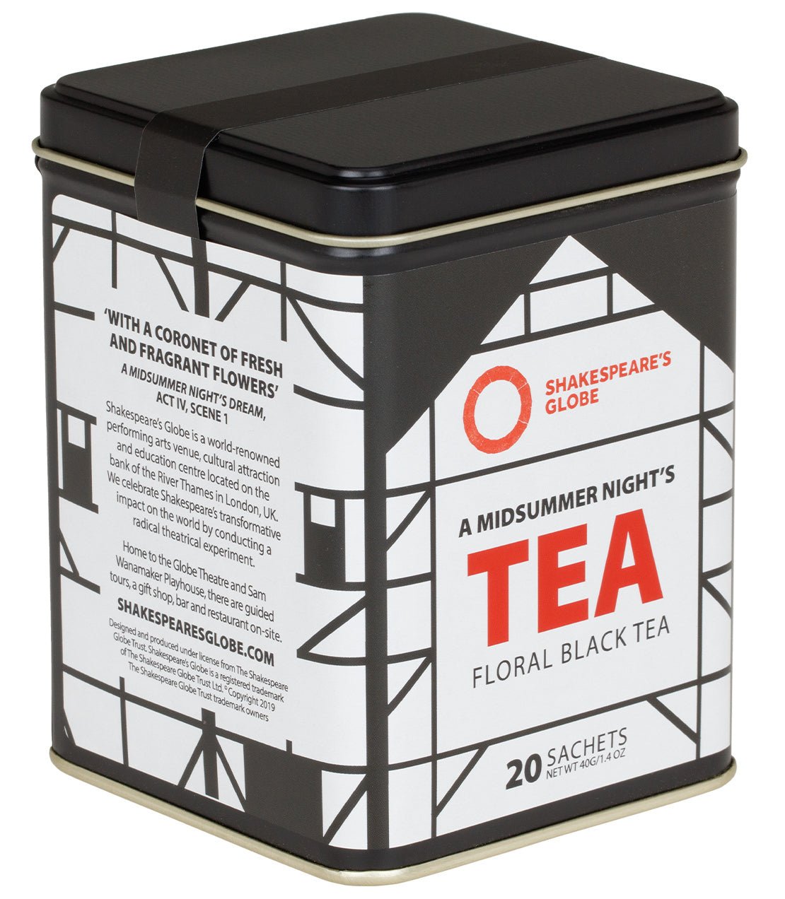 Shakespeare's Globe - A Midsummer Night's Tea, Tin of 20 Sachets - dwellandremainHarney & Sons Fine Teas