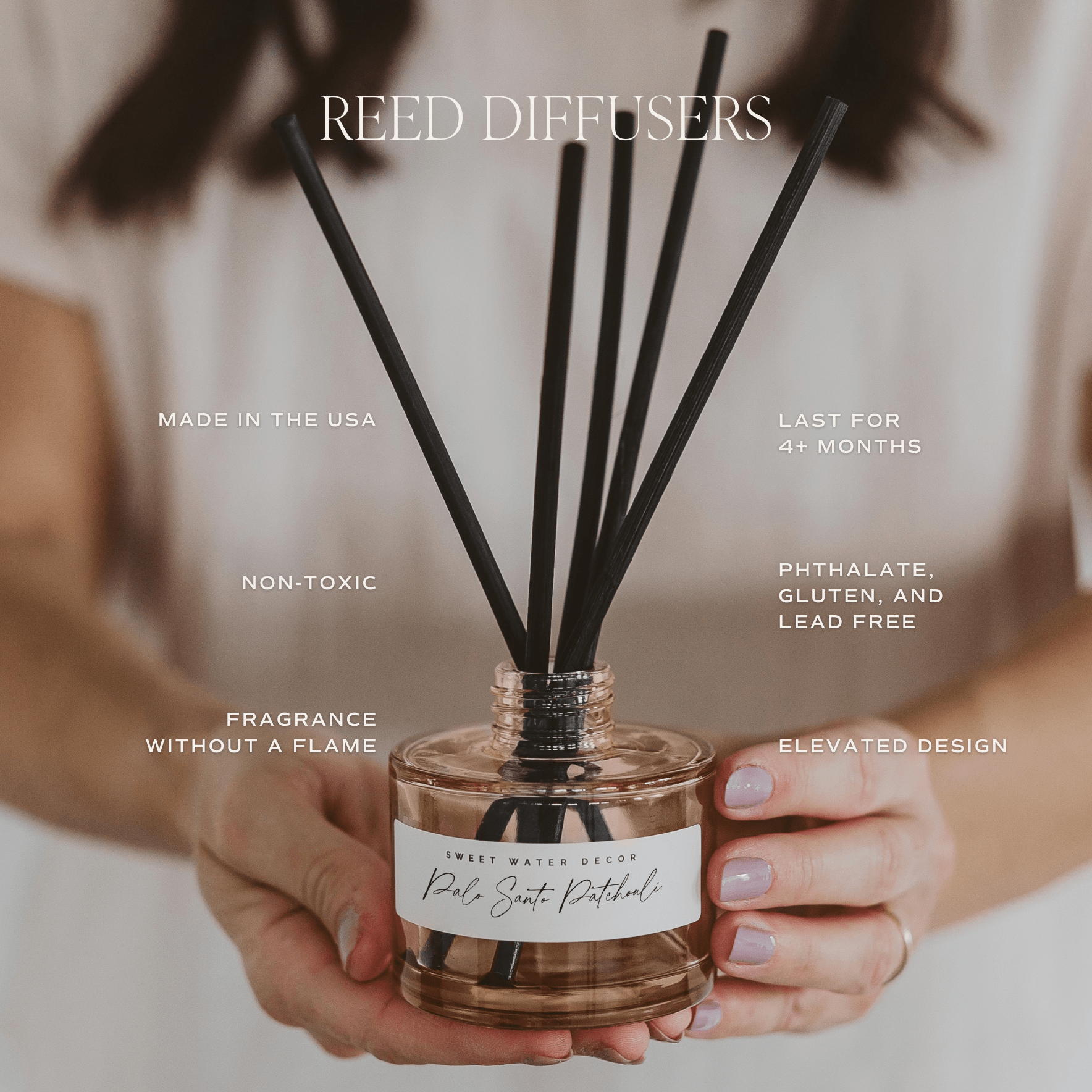 Spa Day Tinted Glass Jar Reed Diffuser - Shop_nameSweet Water Decor