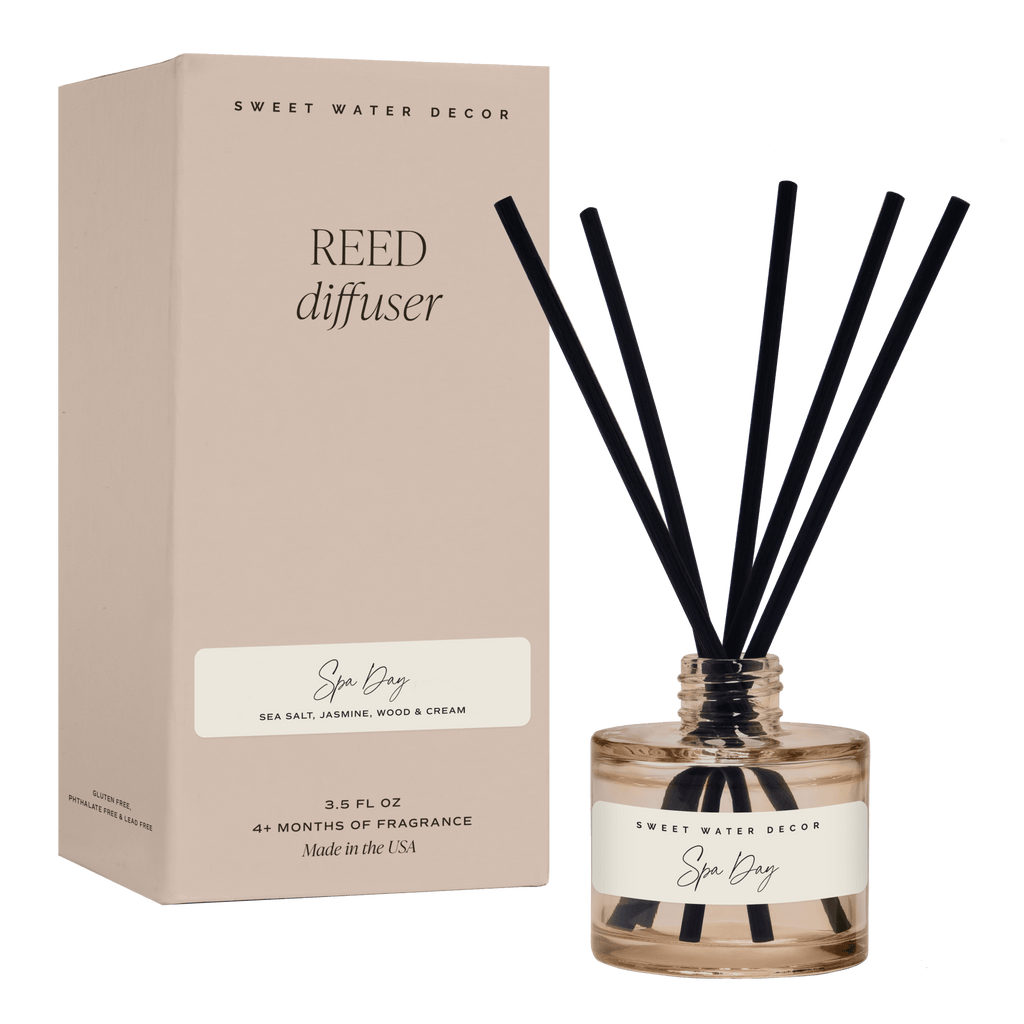 Spa Day Tinted Glass Jar Reed Diffuser - Shop_nameSweet Water Decor