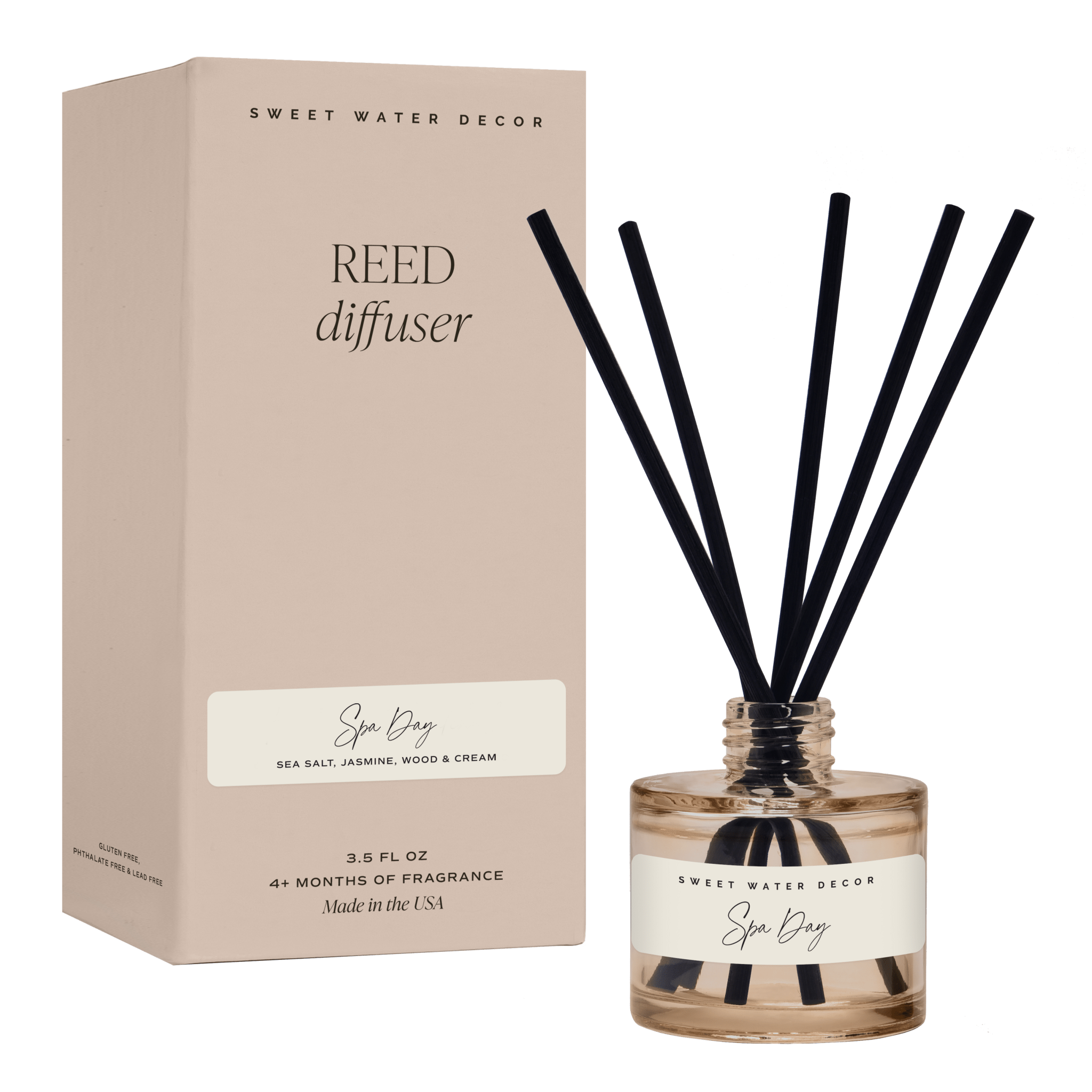 Spa Day Tinted Glass Jar Reed Diffuser - Shop_nameSweet Water Decor