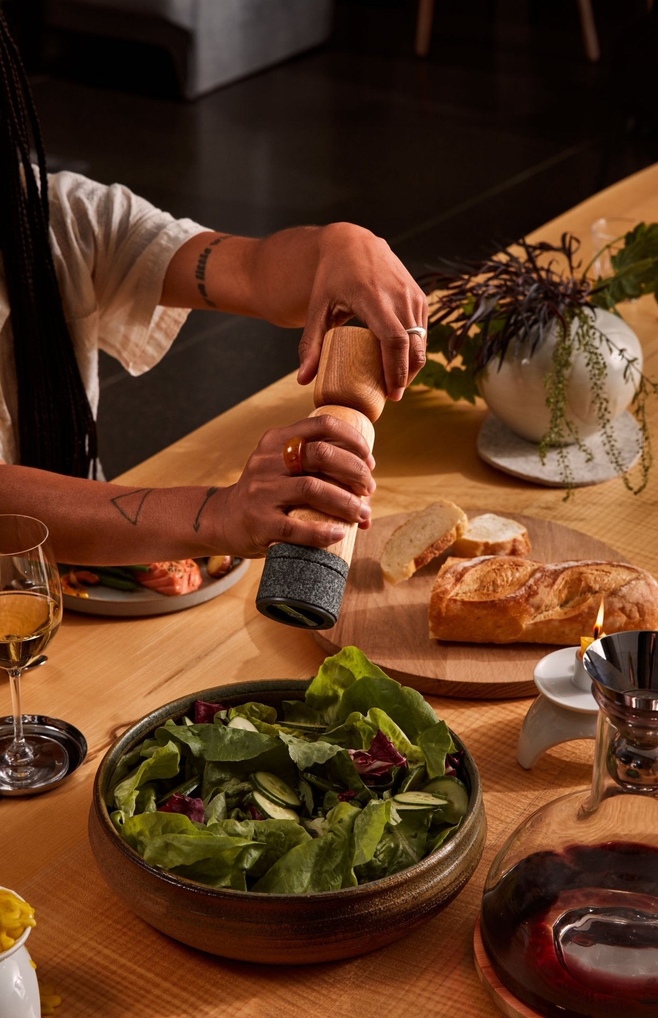 Stone Pepper Mill - dwellandremainHolcomb